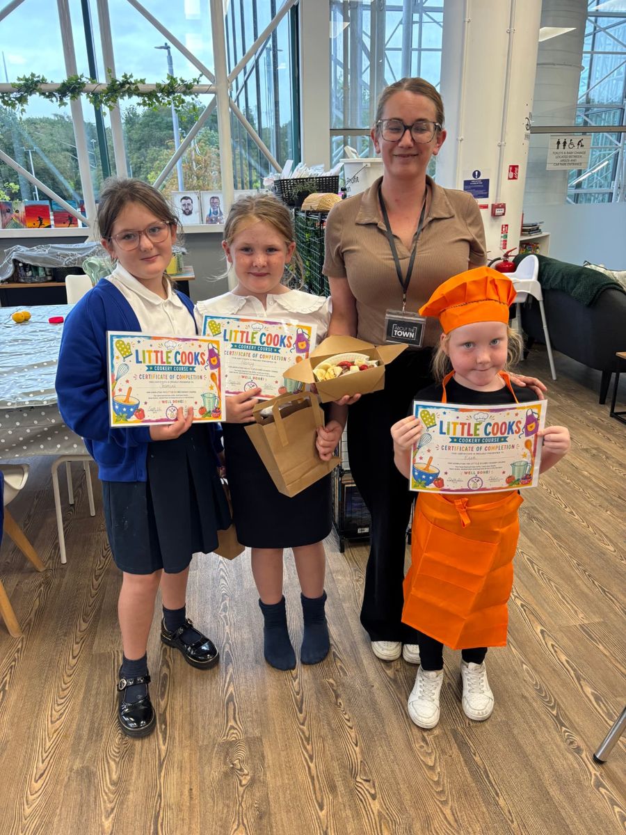 Little Cooks children holding their certificates at ATT Central